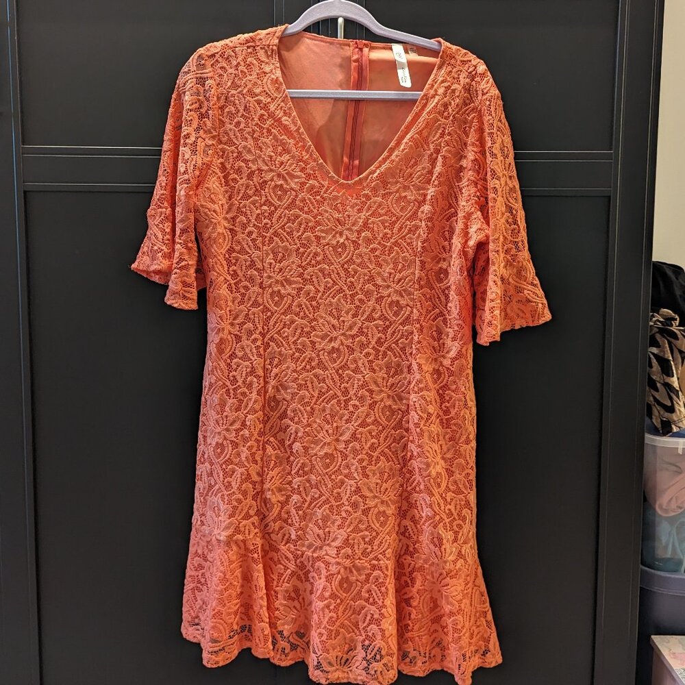 Orange Lace Dress